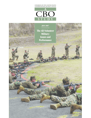 The All Voluntary Military Issues and Performance Cbo