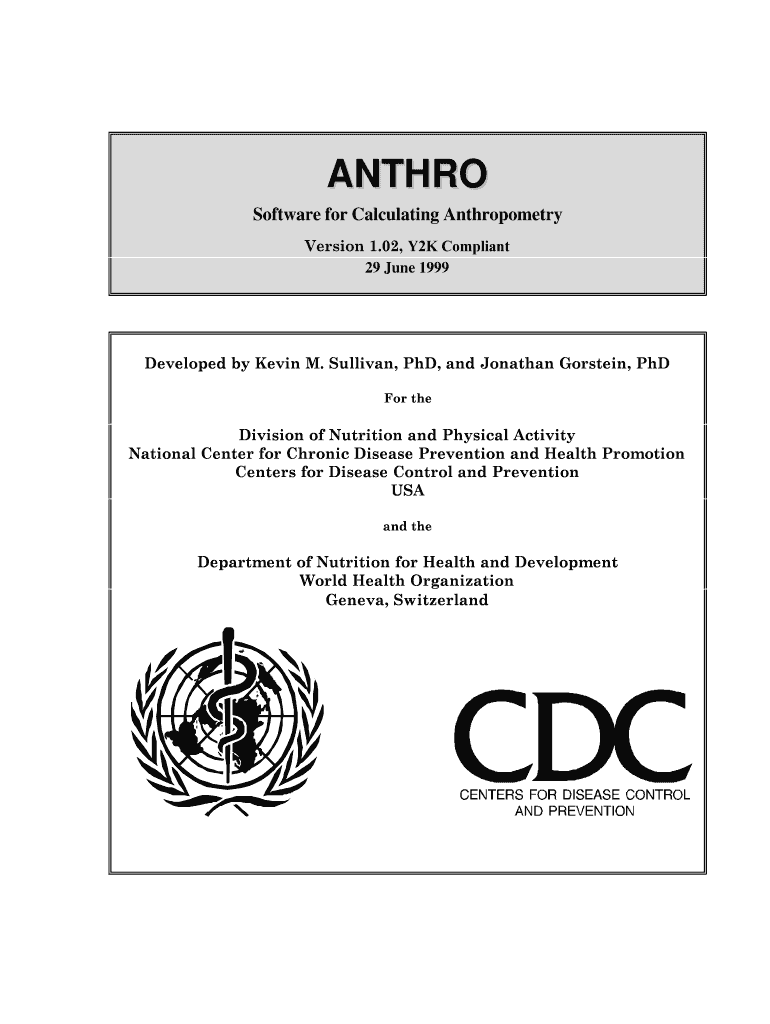 Software for Calculating Anthropometry  Form