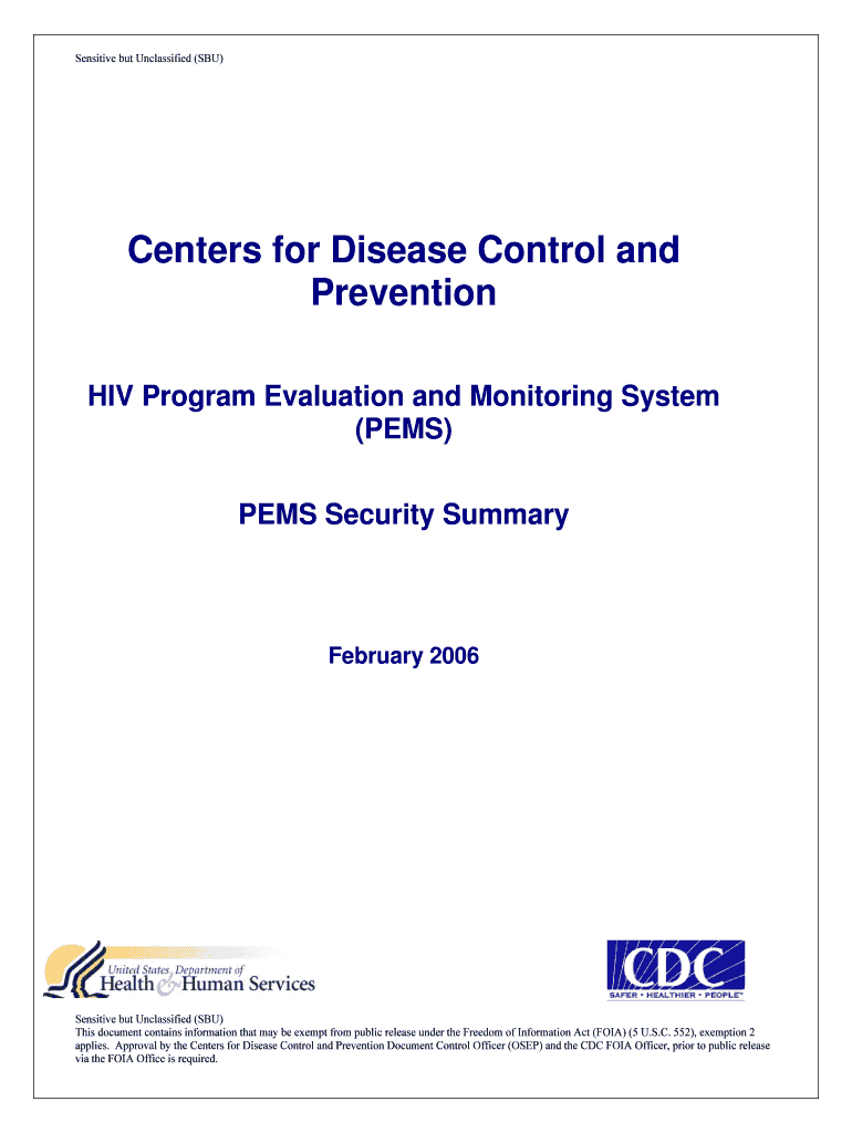 PEMS Security Summary R2 03 DOC Cdc  Form