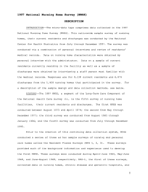 NNHS Survey Methodology and Documentation National Nursing Home Survey Cdc  Form