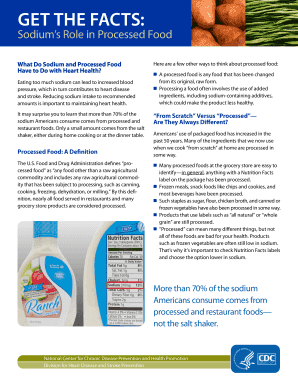 Sodiums Role in Processed Food  Form