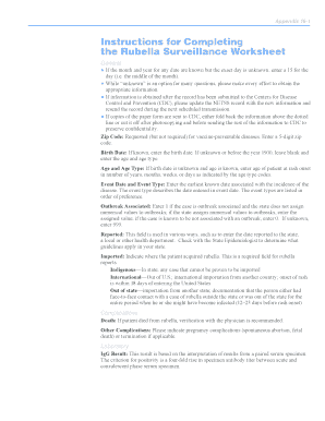 Instructions for Completing the Rubella Surveillance Worksheet Appendix 16 Instructions for Completing the Rubella Surveillance   Form