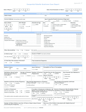 Congenital Rubella Syndrome Case Report Rubella 508 Comliant Cdc  Form