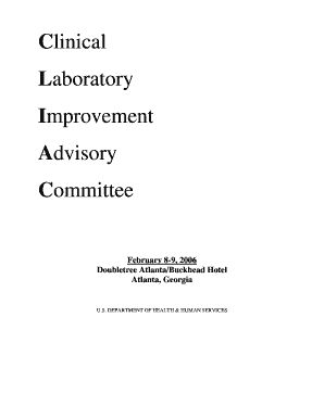 Clinical Laboratory Improvement Advisory Committee Centers for Wwwn Cdc  Form