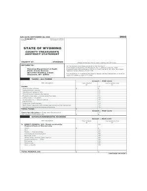 COUNTY of , WYOMING  Form