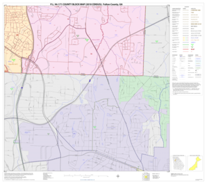 P L 94 171 County Block Map Census Fulton County, GA 13121 Www2 Census  Form