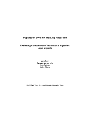 Evaluating Components of International Migration Legal Migrants Census  Form