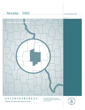 Nevada Issued November CBP02 30 County Business Patterns U Census  Form