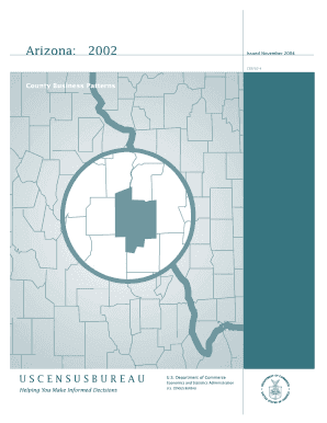 Arizona Issued November CBP02 4 County Business Patterns U Census  Form