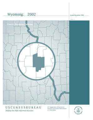 Wyoming Issued November CBP02 52 County Business Patterns U Census  Form