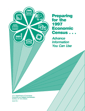 Preparing for the Economic Census Advance Information You Can Use Economic Census Census