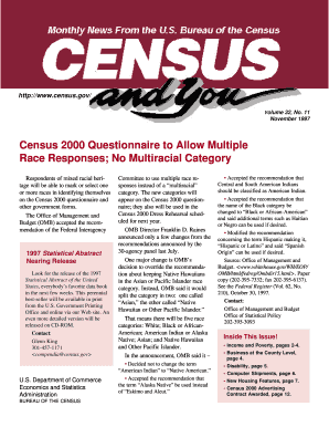 Census and You, November Census and You, November Census  Form