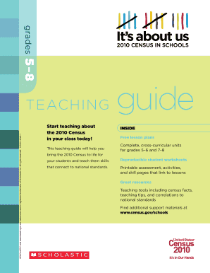 Unites States Grades 5 8 Lessons Census  Form