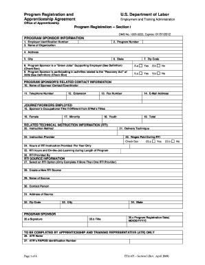  Omb No 1205 0223 Form 2009