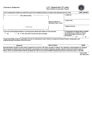 DOL ESA Forms Ls 267 Dol