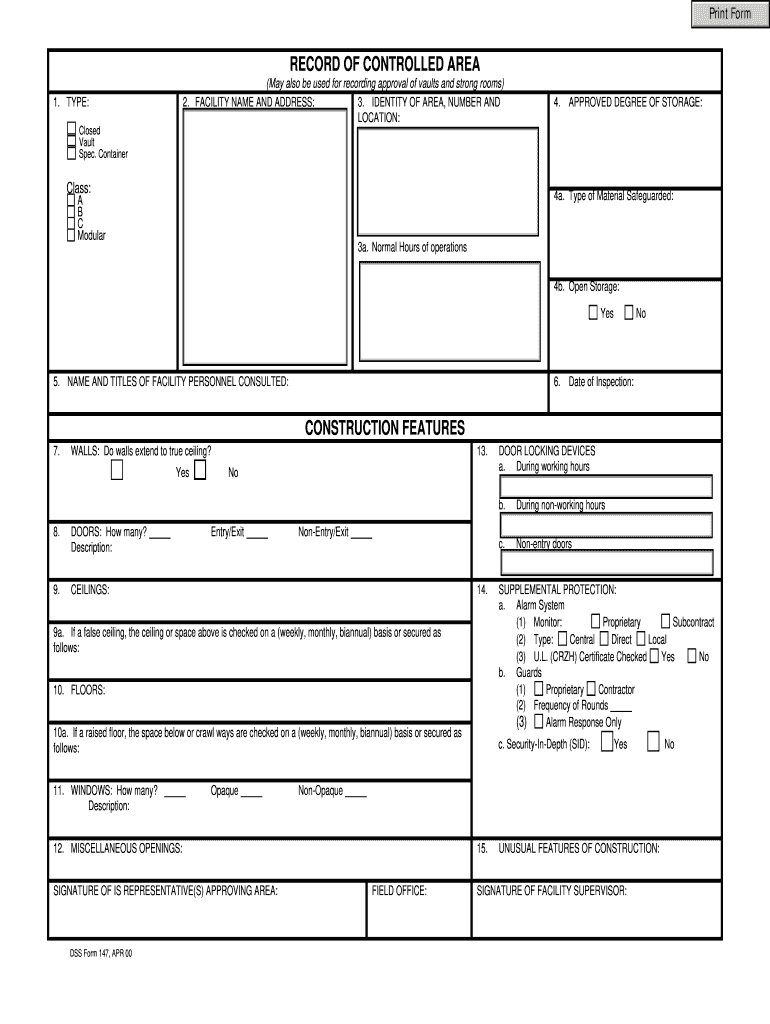 Dss Form 147