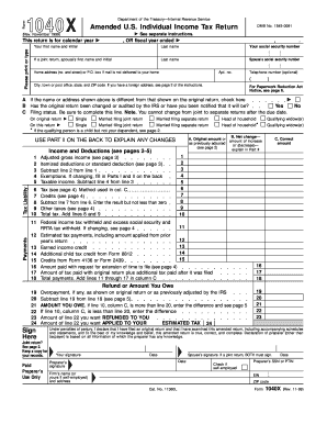 Form 1040X Rev November Irs