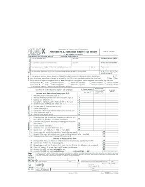 November 1040X Your First Name and Initial Form Department of the Treasury Internal Revenue Service Amended U