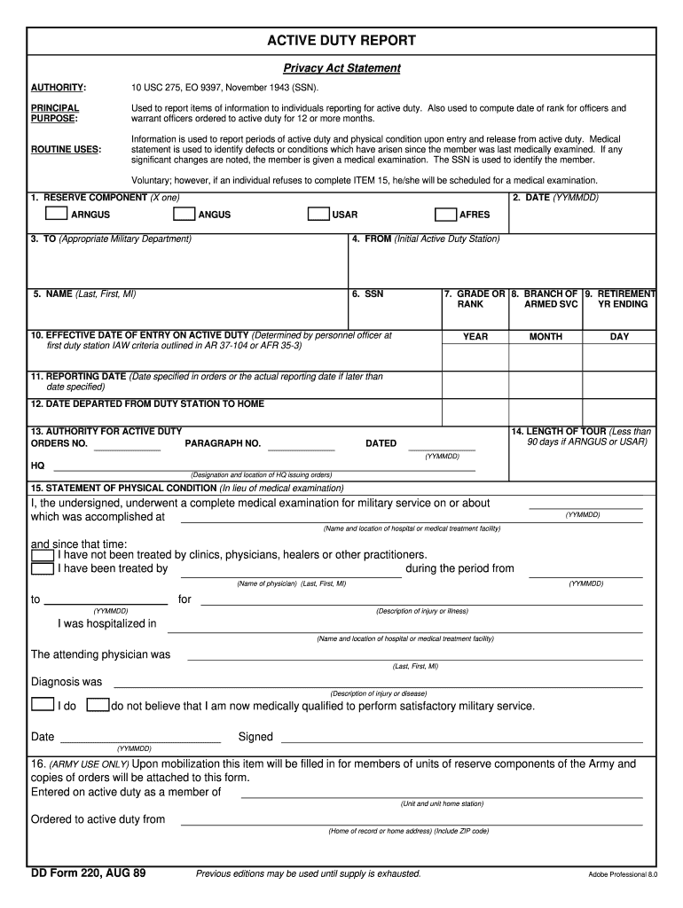  Form 220 1989-2024