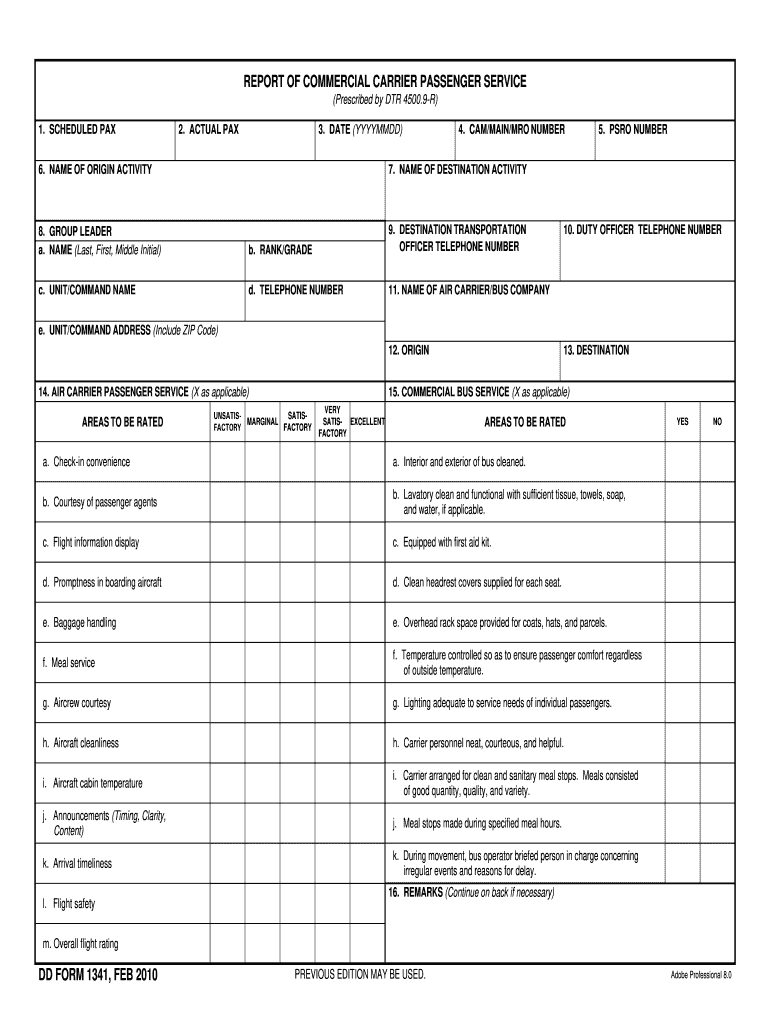 Form 1341 Form