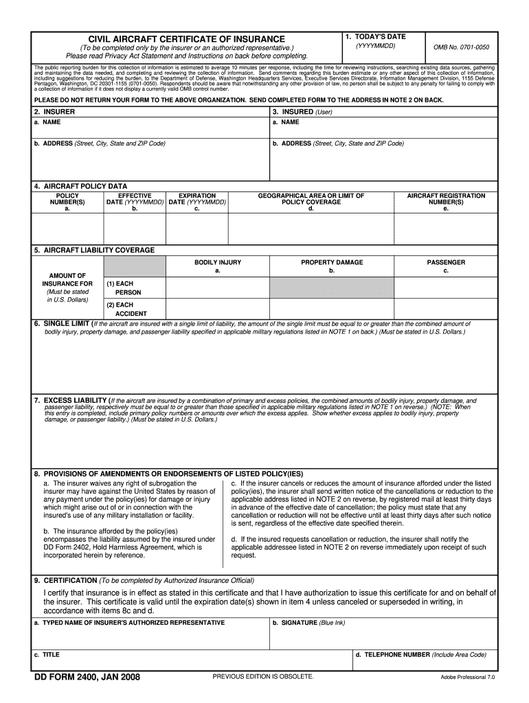  Form 2400 2008-2024