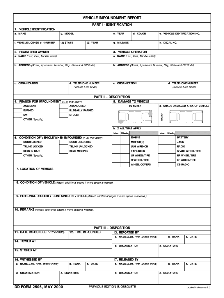  Form Impoundment 2000-2024