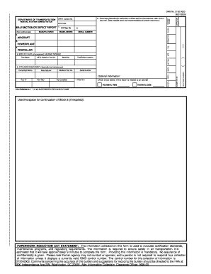 Malfunction or Defect Report  Form