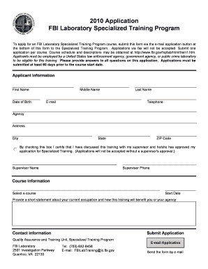 Fbi Application  Form