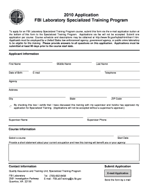 Fbi Application Form