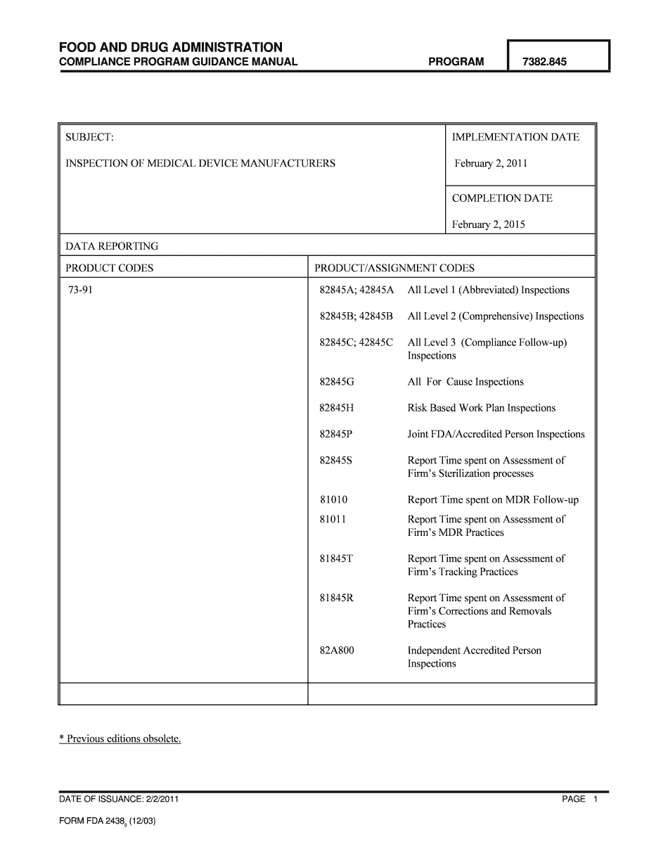 Attachment E CDRH Final Guidance Cover Sheet  FDA  Form