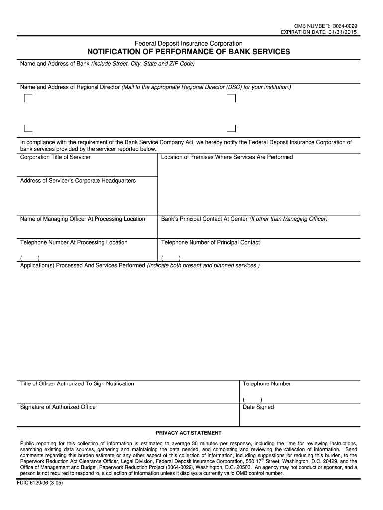 Get and Sign Fdic Notification 2005-2022 Form