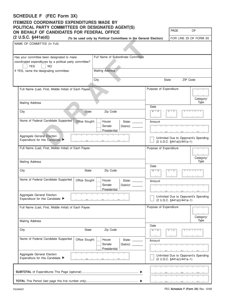 Fec Forms