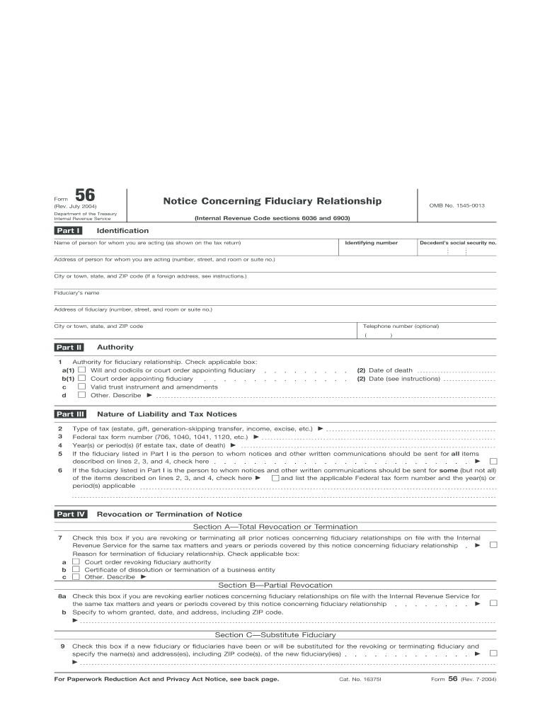 Irs Form 56