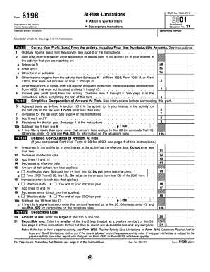 Form 6198 at Risk Limitations from GetFormsOnline It's Quick