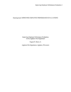 Improving Employee Performance Evaluation for the Appleton Fire Department R125