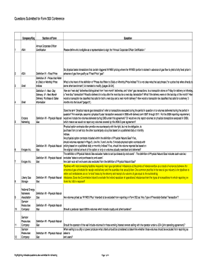 Question Submitted for Form 552 Technical Conference Form No 552