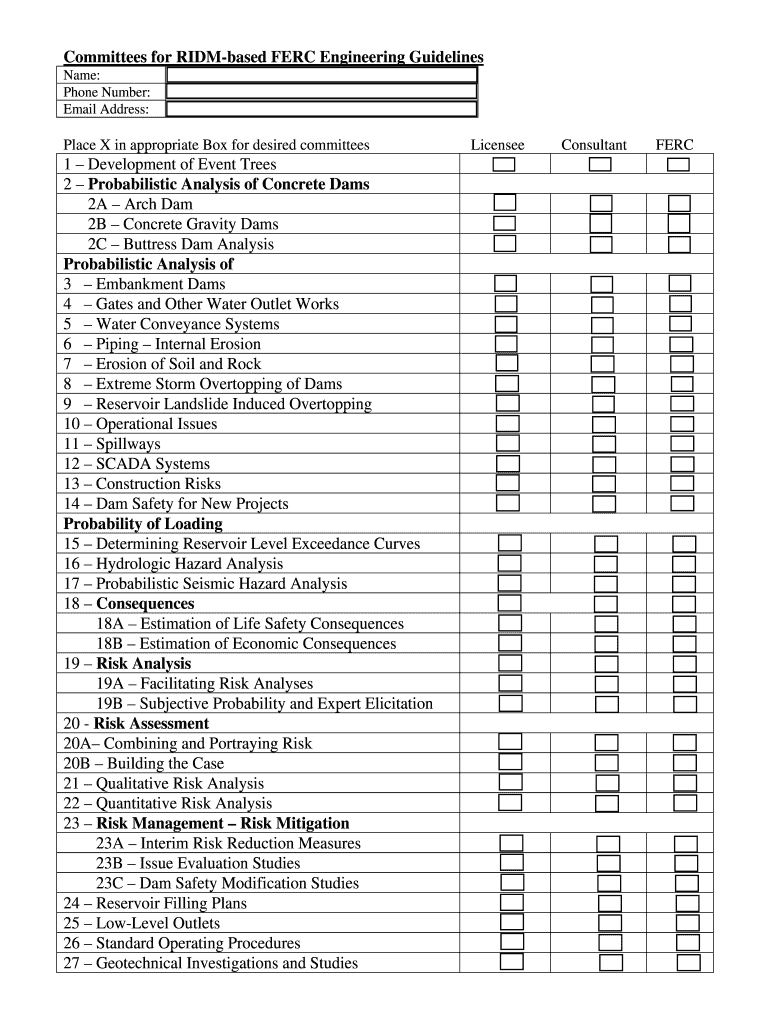 Risk Committee Volunteer Form Risk Committee Volunteer Form