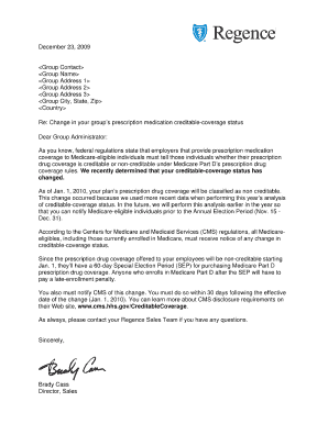 Proof of Loss of Coverage Letter Example  Form