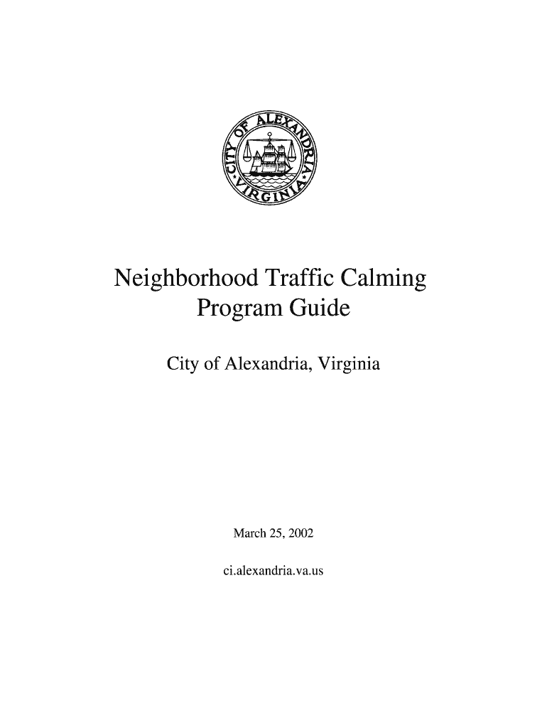  Neighborhood Traffic Calming Program Guide, City of Alexandria, VA  Safety Fhwa Dot 2002-2024