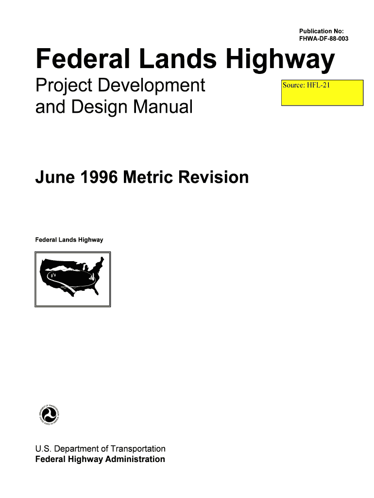 Project Development and Design Manual Cover and Transmittal Letters  Form