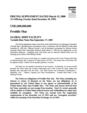 Pricing Supplement for 312902TF6 Freddie Mac  Form