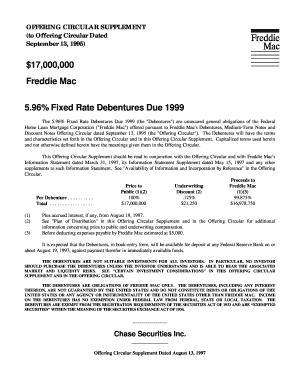 OFFERING CIRCULAR SUPPLEMENT to Offering Circular Dated September 13, $17,000,000 Freddie Mac 5  Form