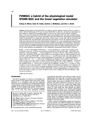 FVSBGC a Hybrid of the Physiological Model  Form