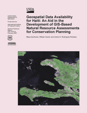 Geospatial Data Availability for Haiti  Form