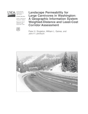 Landscape Permeability for Large Carnivores in Washington Regional Scale Evaluation of Landscape Permeability for Large Carnivor  Form