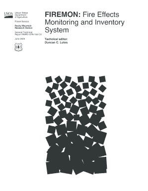 Cover and Table of Contents USDA Forest Service Fs Fed  Form