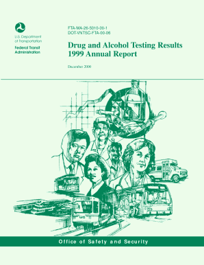 Drug and Alcohol Testing Results Annual Report PDF Format Fta Dot