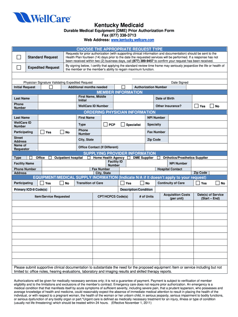  Ky Dme Forms 2011-2024