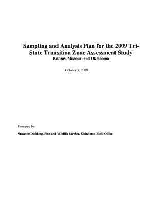 Sampling and Analysis Plan for the Tri U S Fish and Wildlife Fws  Form