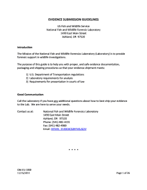 Wildlife Forensic Field Manual  Form